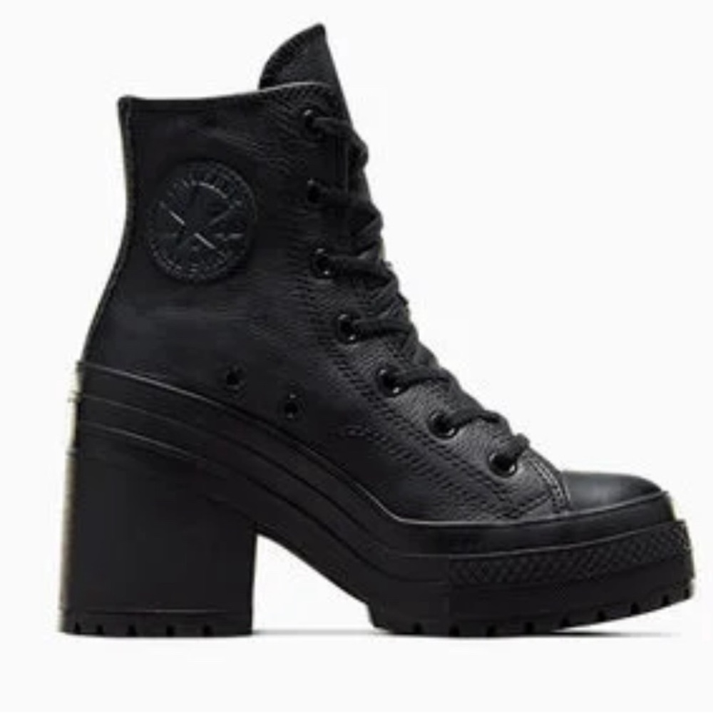 Converse Chuck Taylor Black leather boots size 9